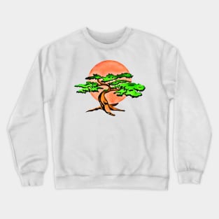 Miyagi Bonsai Tree Drawing Crewneck Sweatshirt